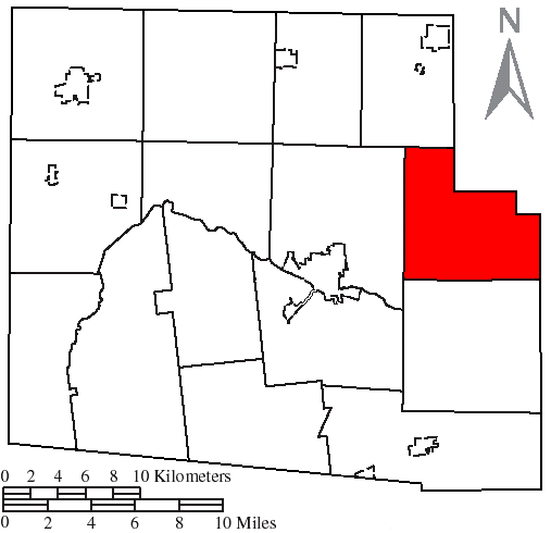 Locator map of Goshen