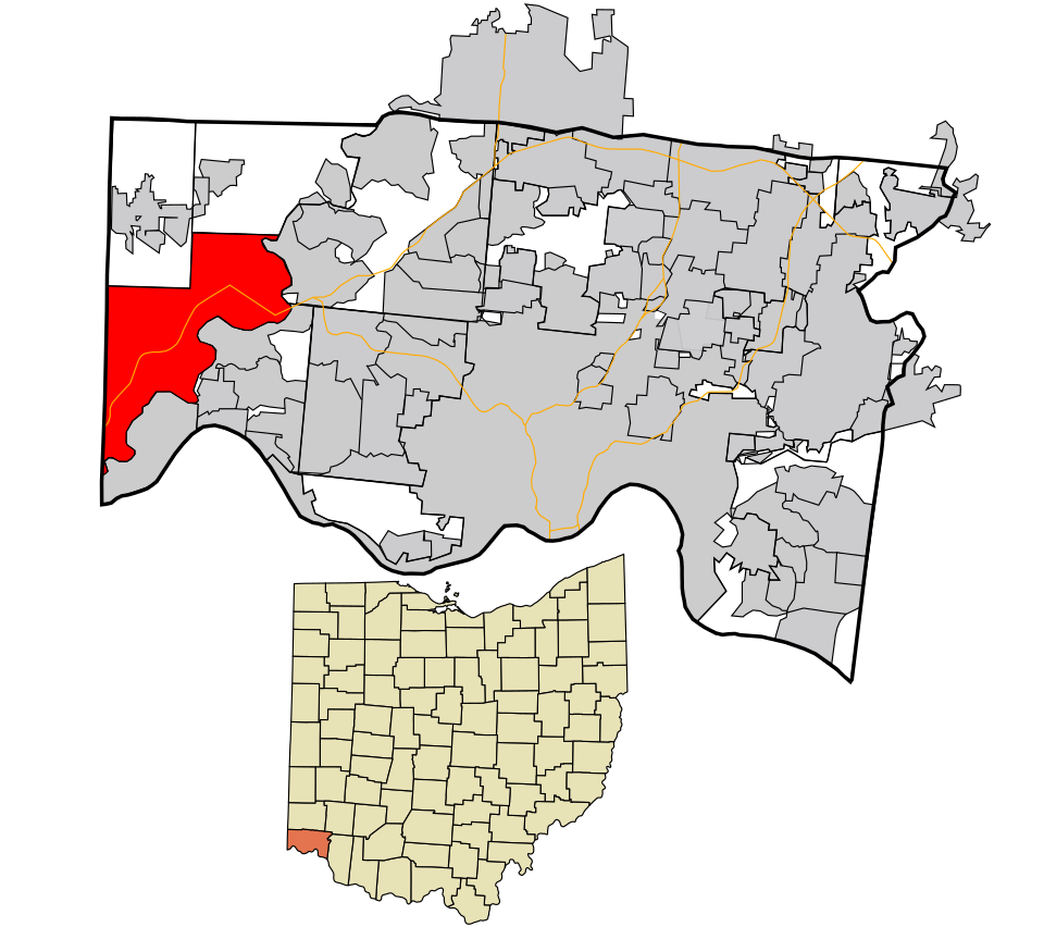 Locator map of Whitewater