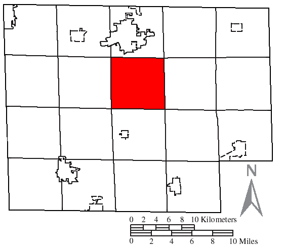 Locator map of Bronson