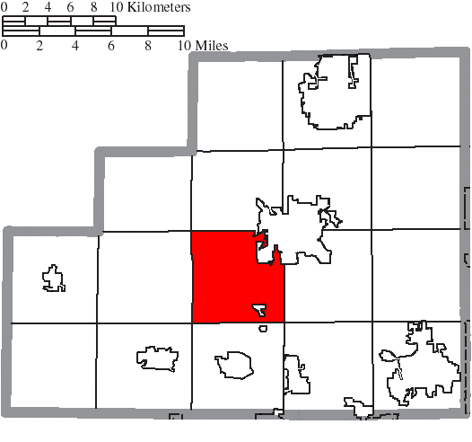 Locator map of Lafayette