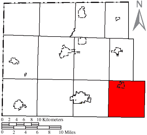 Locator map of Springfield