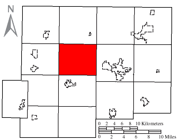Locator map of Greensburg