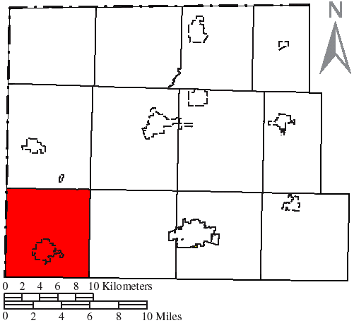 Locator map of St. Joseph