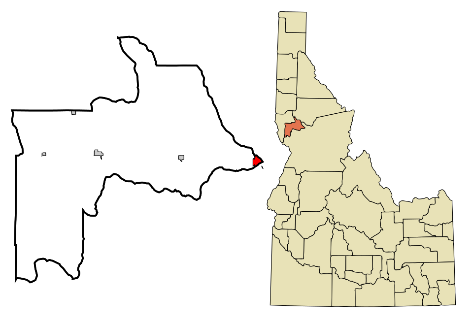 Locator map of Kamiah