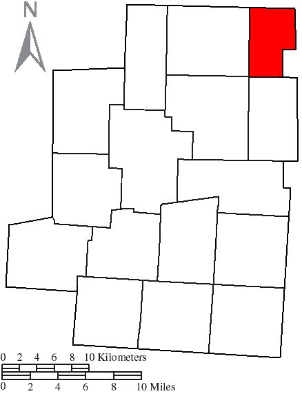 Locator map of Troy