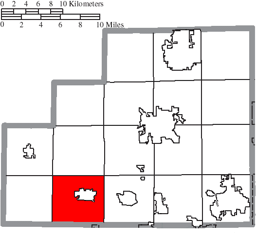 Locator map of Harrisville