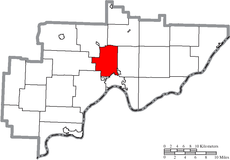 Locator map of Muskingum