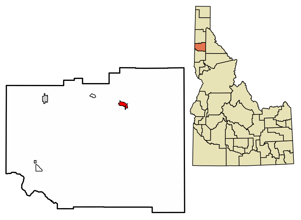 Locator map of St. Maries