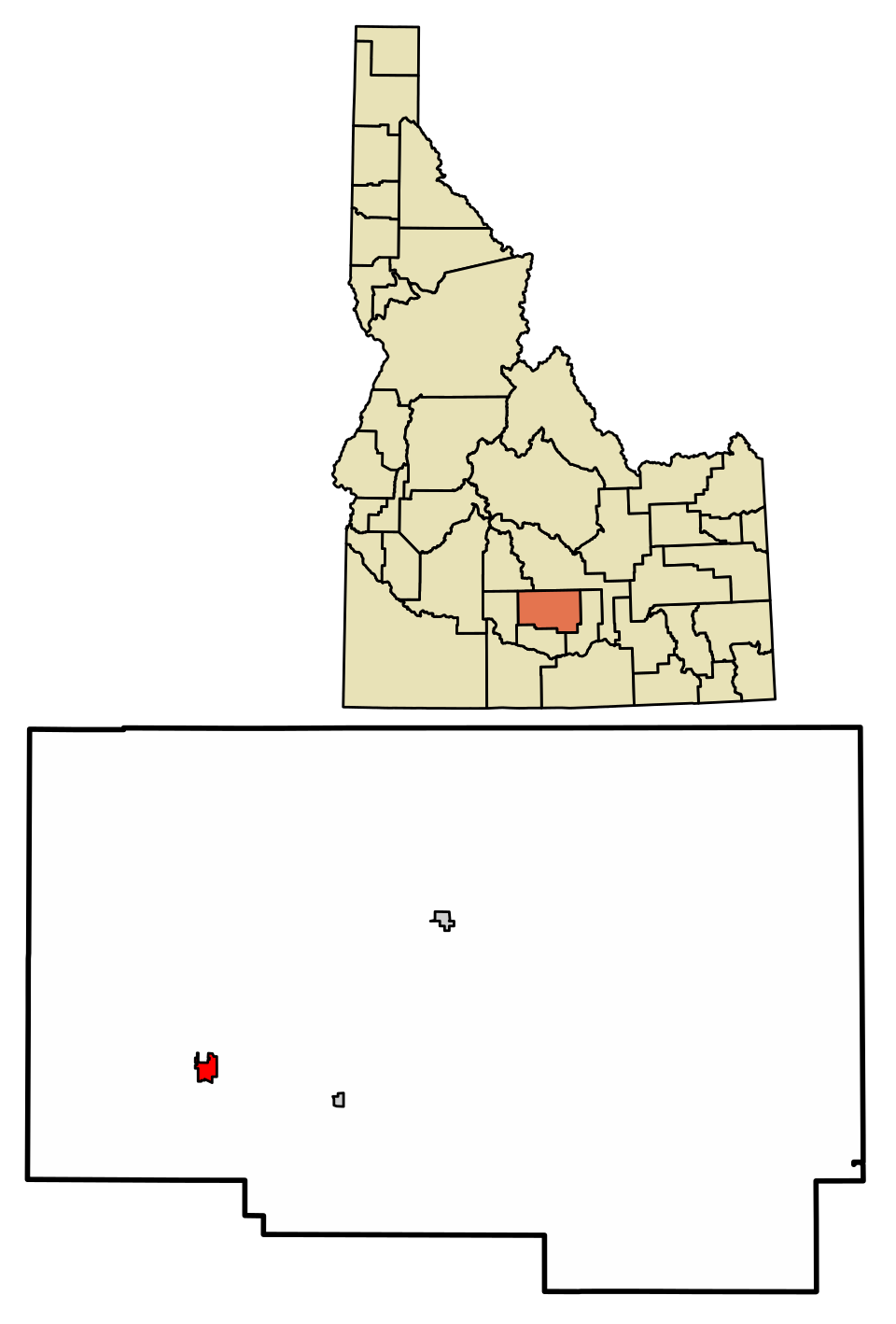Locator map of Shoshone