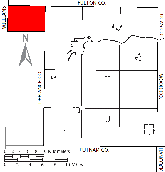 Locator map of Ridgeville