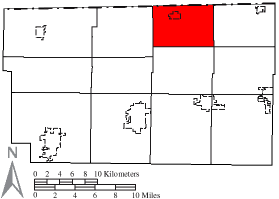 Locator map of Royalton