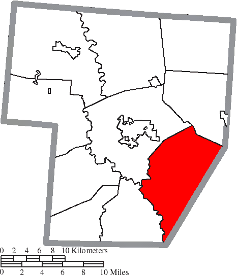Locator map of Wayne