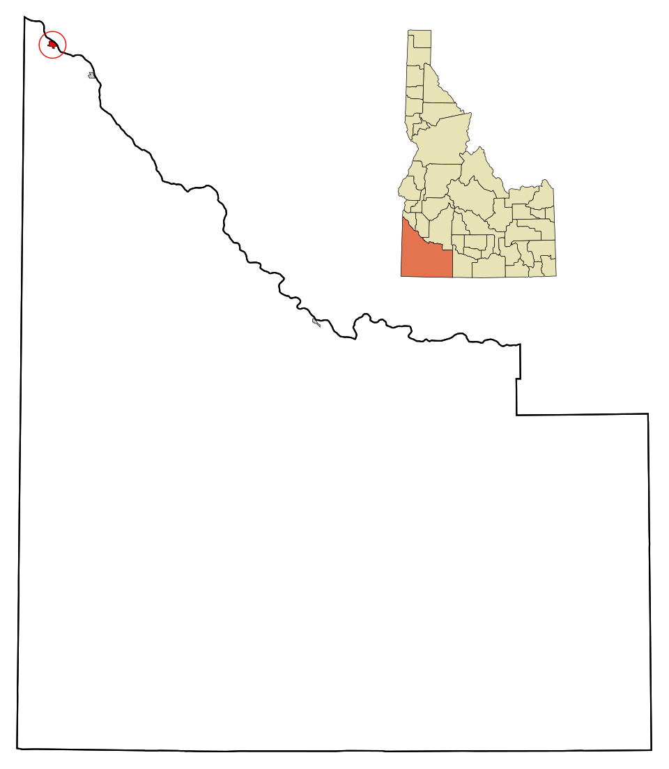 Locator map of Homedale