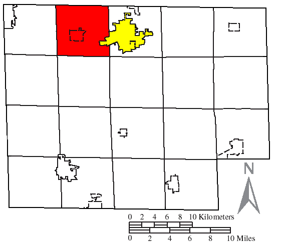Locator map of Ridgefield