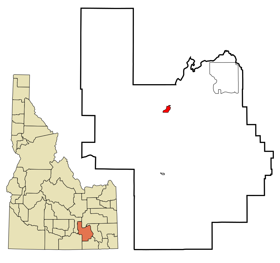 Locator map of American Falls