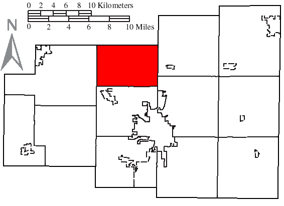 Locator map of Sugar Creek