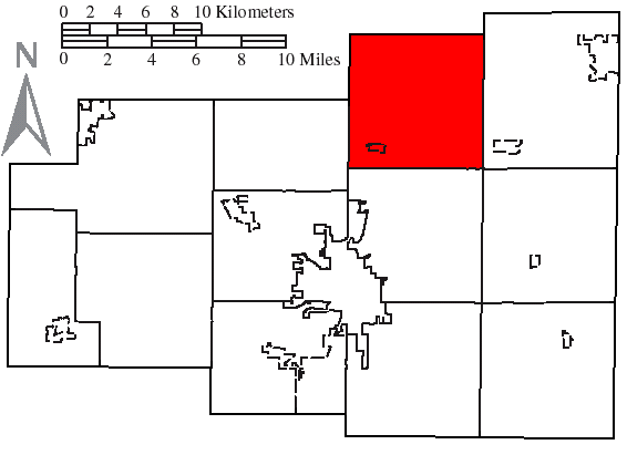 Locator map of Monroe