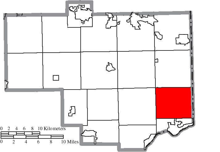 Locator map of St. Clair