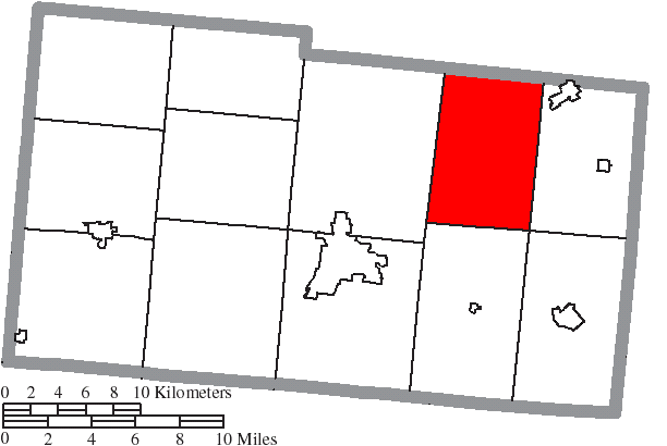 Locator map of Wayne