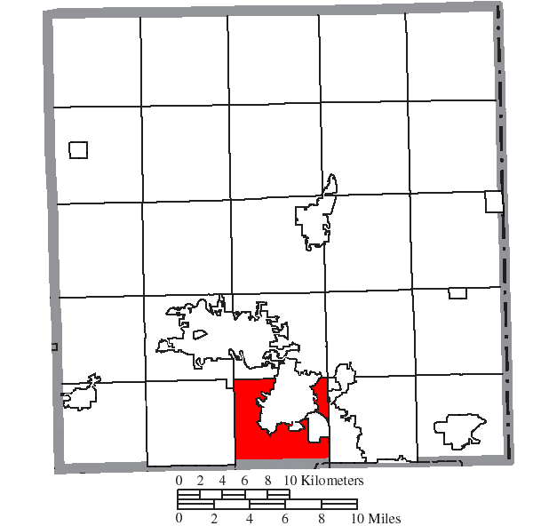 Locator map of Weathersfield