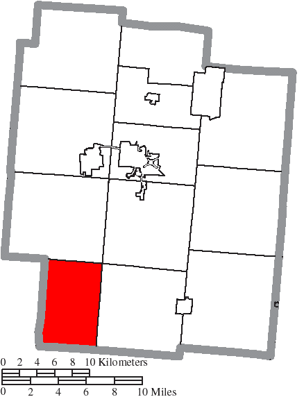 Locator map of Hamilton