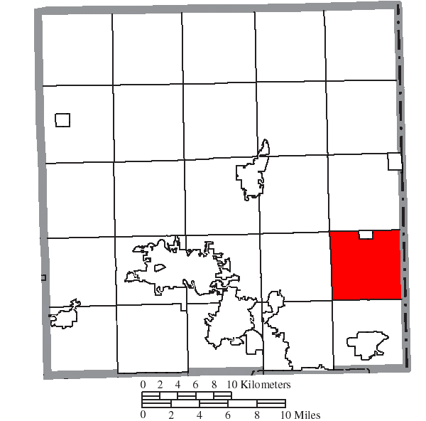 Locator map of Brookfield