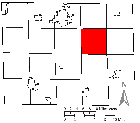 Locator map of Hartland