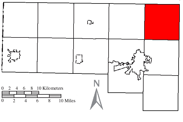 Locator map of Adams