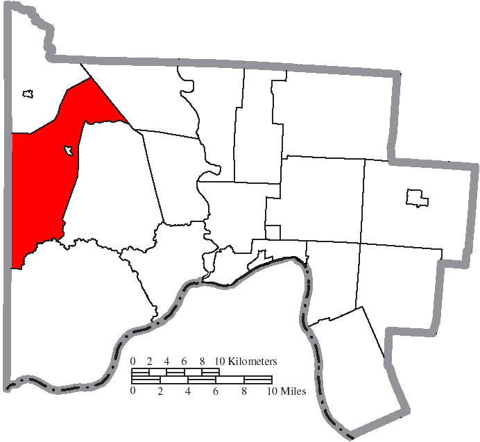 Locator map of Brush Creek