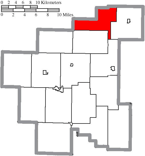 Locator map of Wayne