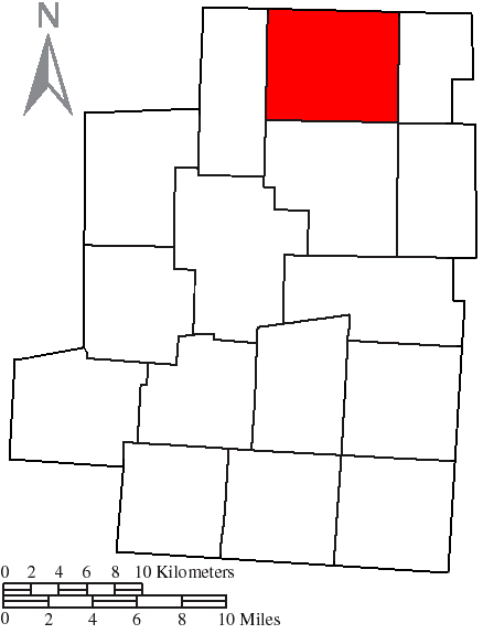 Locator map of North Bloomfield
