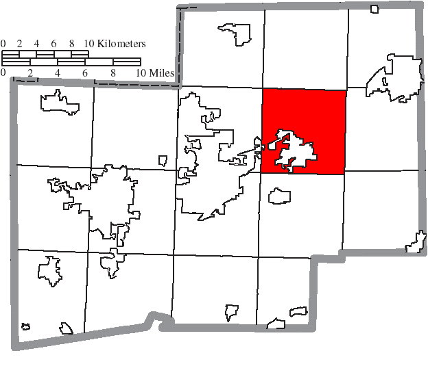 Locator map of Nimishillen