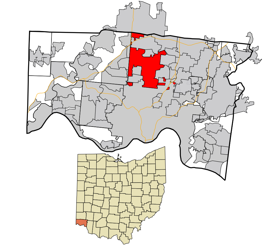 Locator map of Springfield