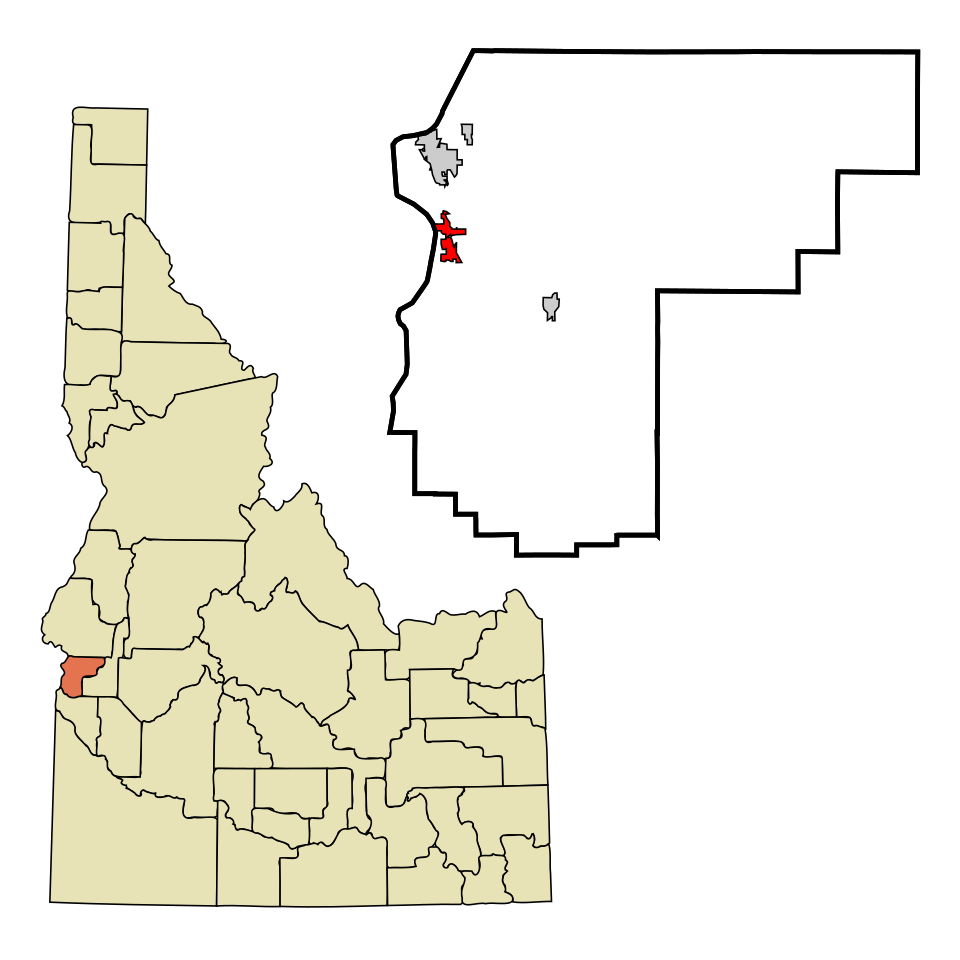 Locator map of Fruitland