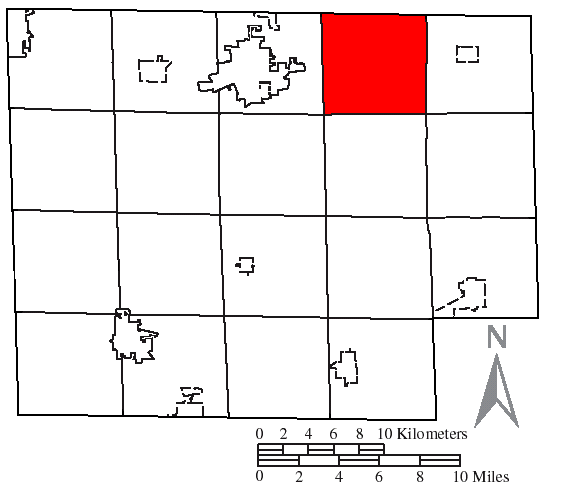 Locator map of Townsend