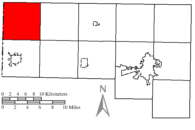Locator map of Milford
