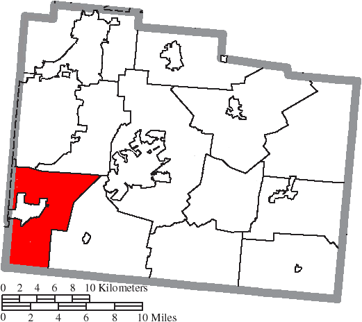 Locator map of Sugarcreek