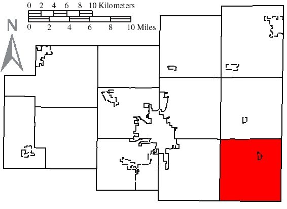 Locator map of Auglaize