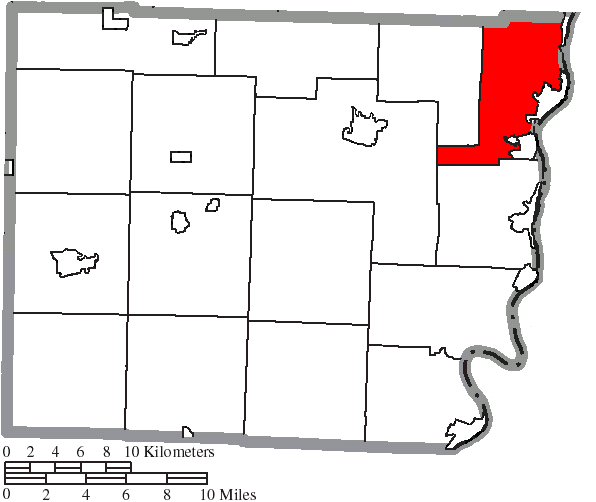 Locator map of Pease