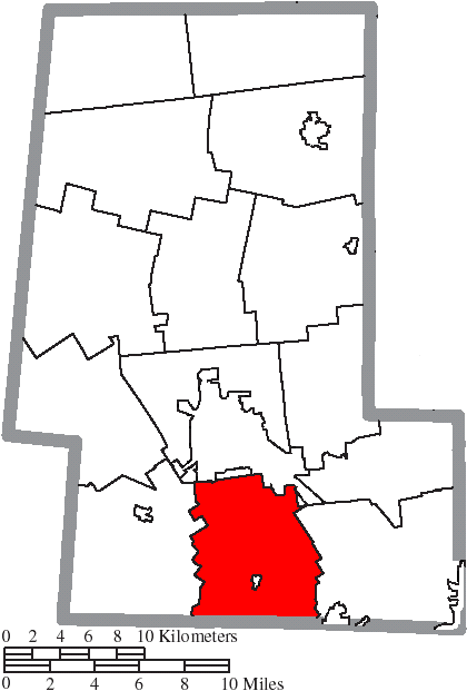 Locator map of Darby