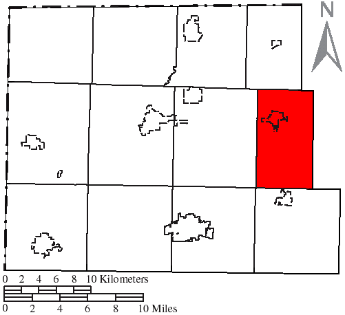 Locator map of Brady
