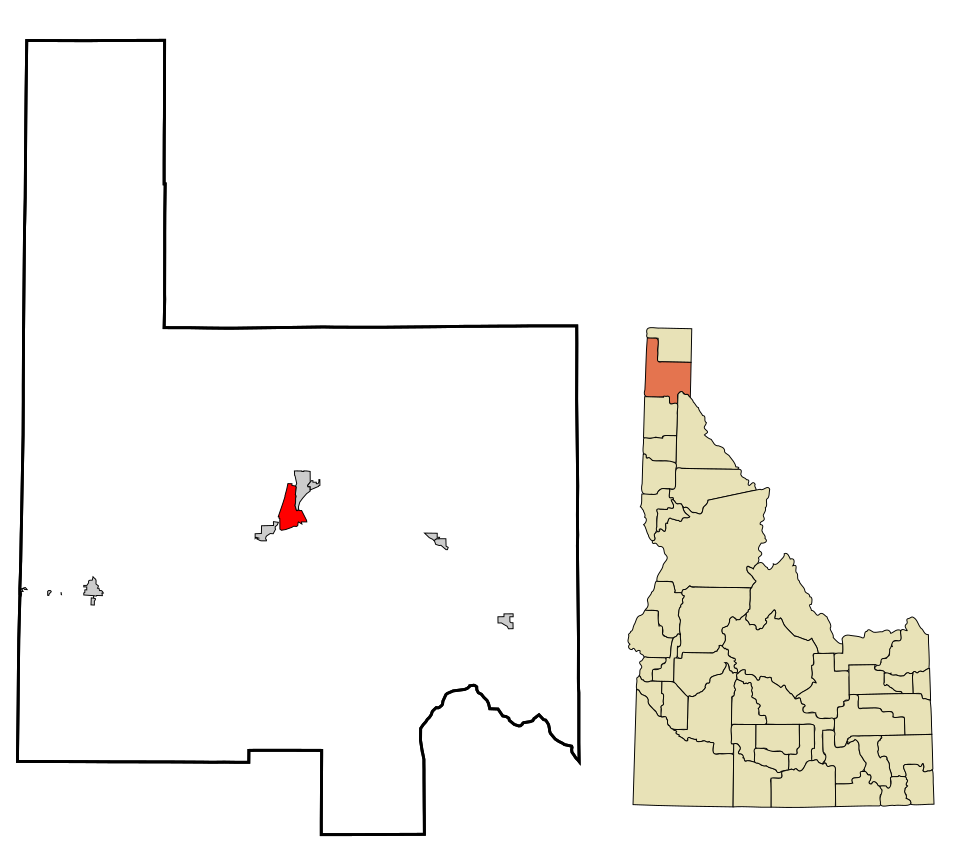 Locator map of Sandpoint