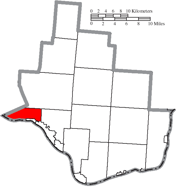 Locator map of Hamilton