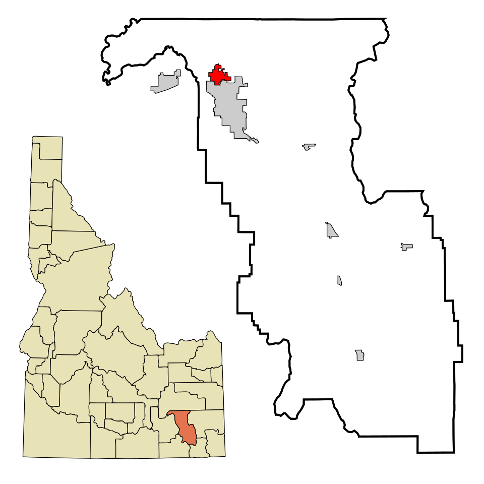 Locator map of Chubbuck