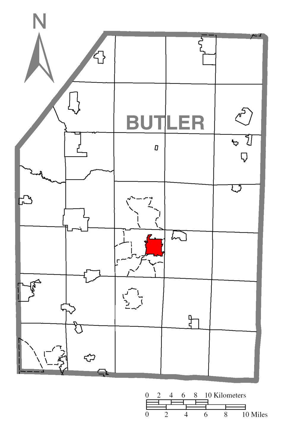 Locator map of Butler