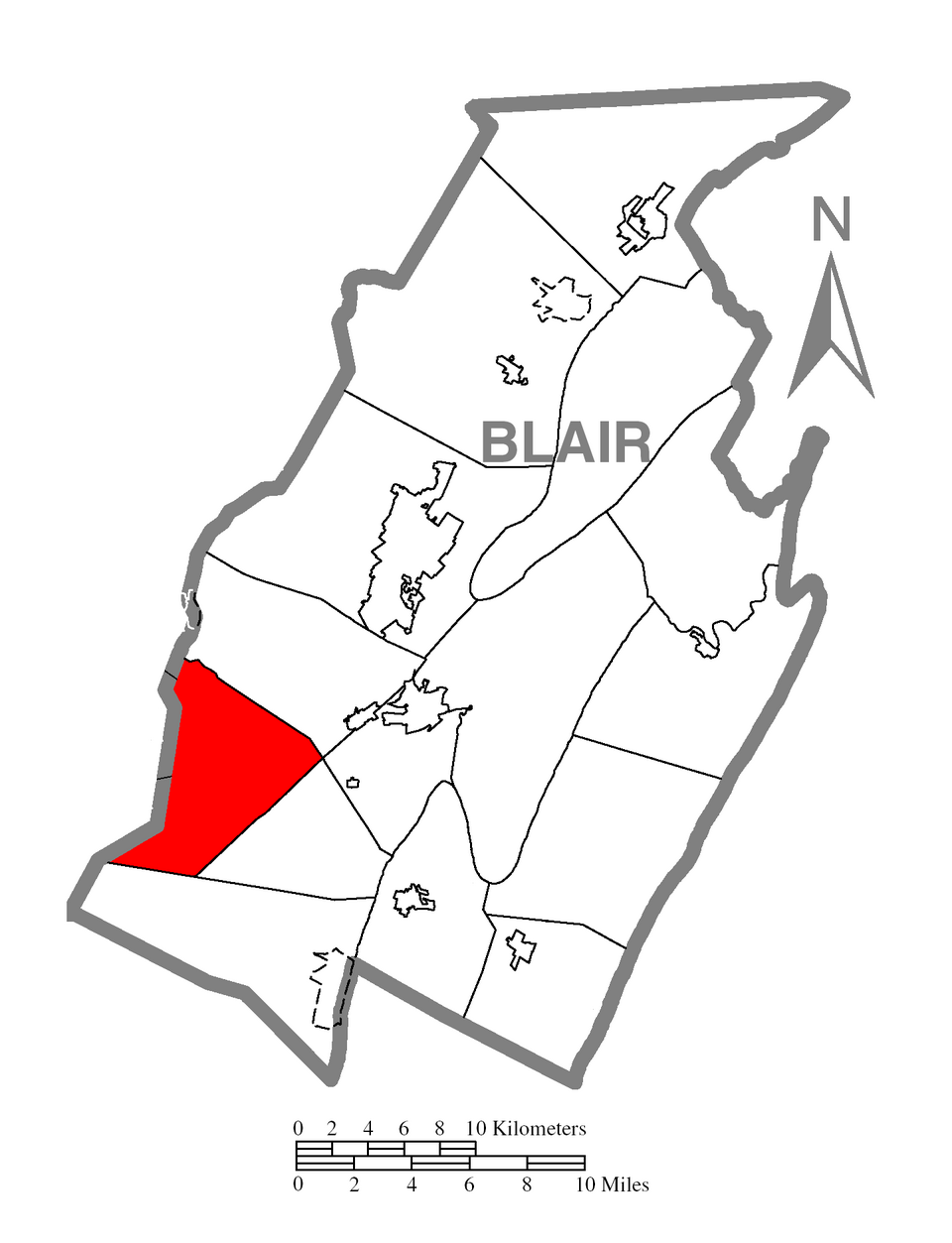 Locator map of Juniata