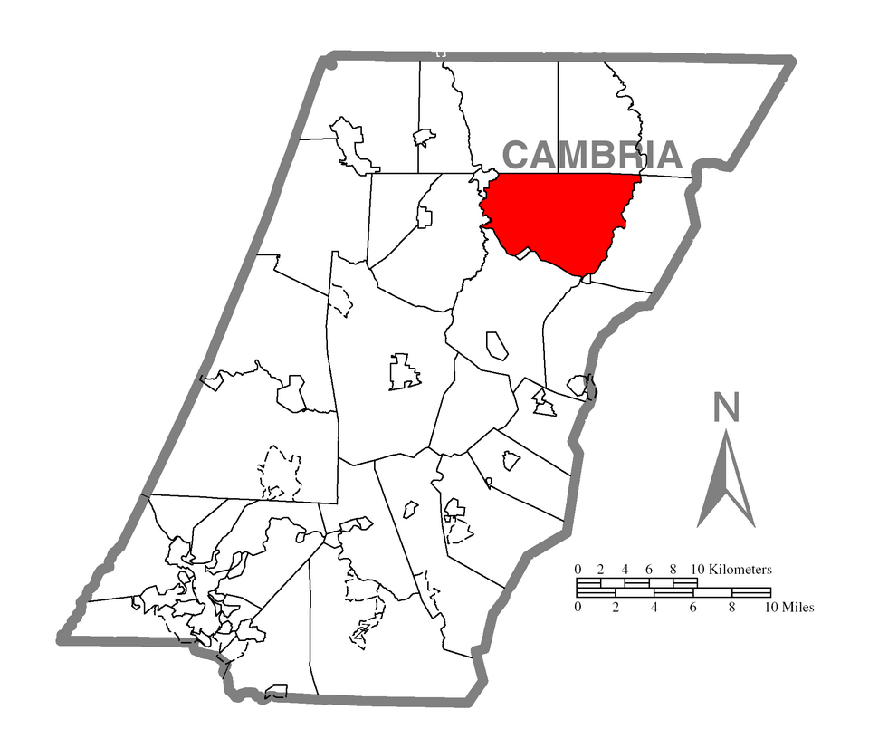 Locator map of Clearfield