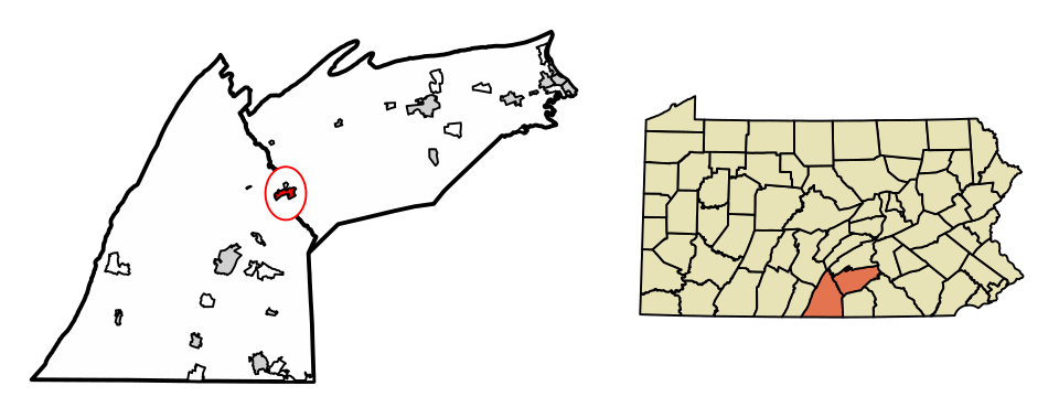 Locator map of Shippensburg