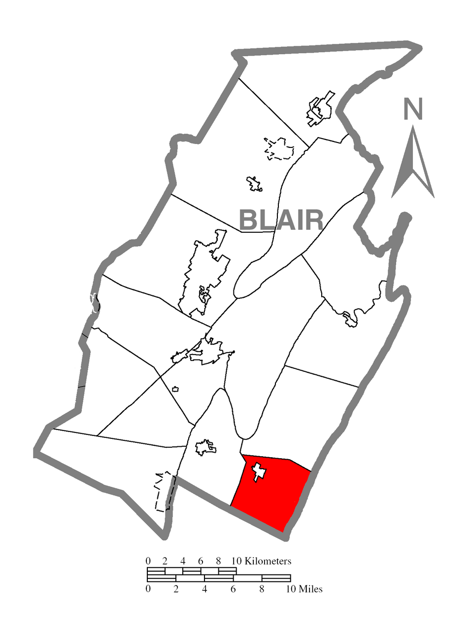 Locator map of North Woodbury