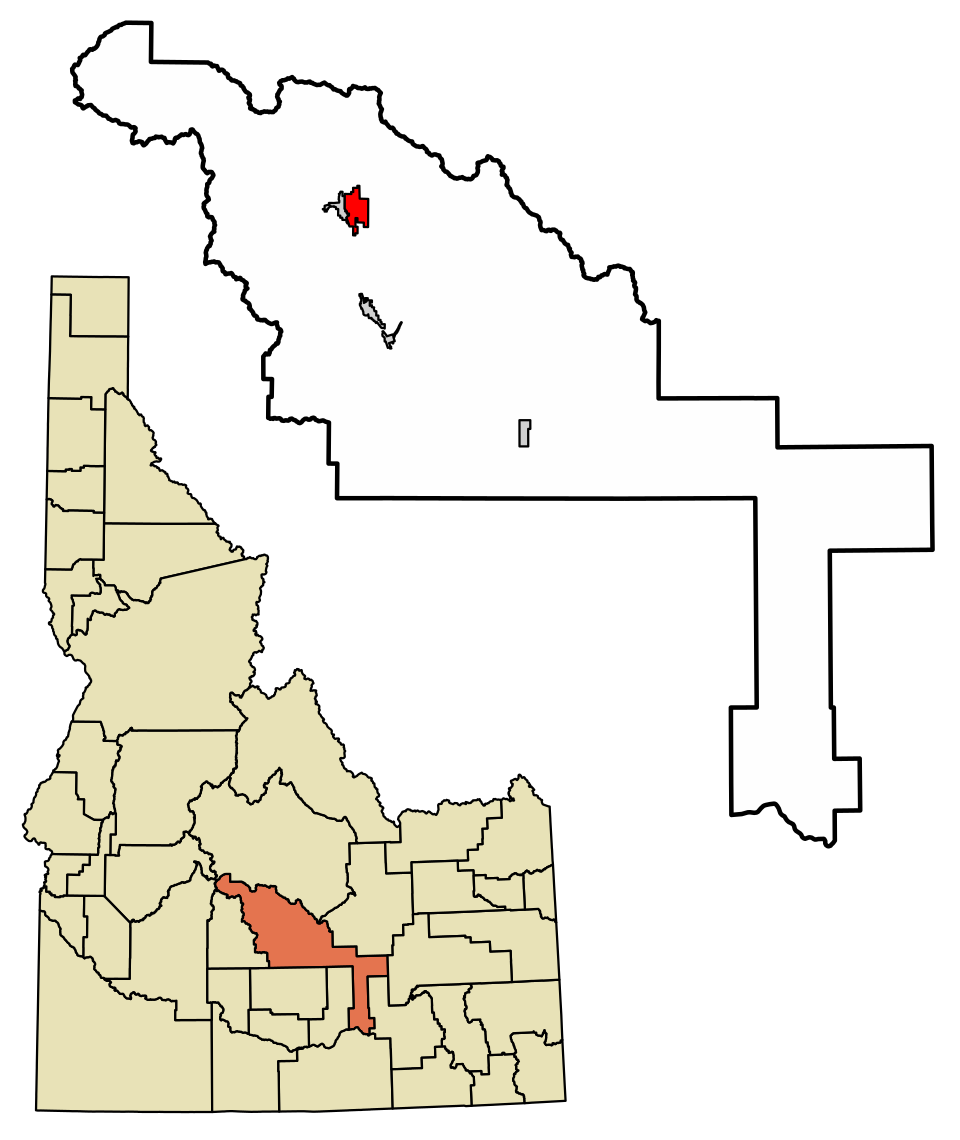 Locator map of Sun Valley